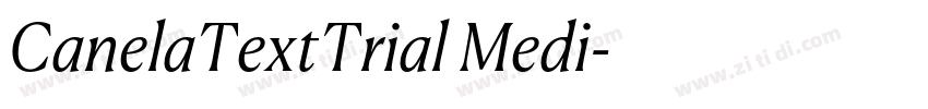 CanelaTextTrial Medi字体转换